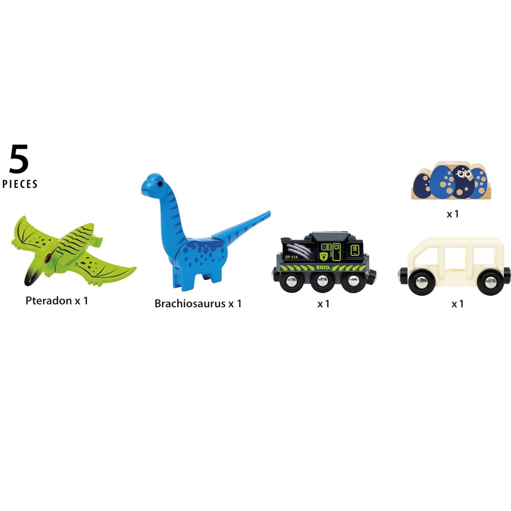 Vlak na baterie s dinosaury