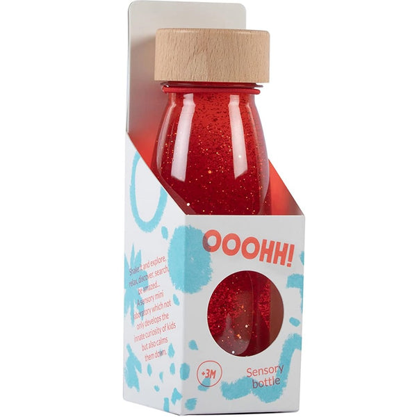 Butelka sensoryczna FLOAT Petit Boum - Czerwona - Tublu.de