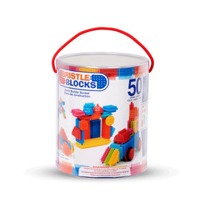 Bristle Blocks ježaté kostky – Builder Bucket 50 dílků