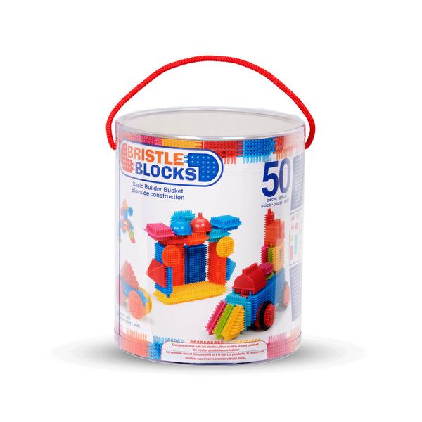 Bristle Blocks ježaté kostky – Builder Bucket 50 dílků
