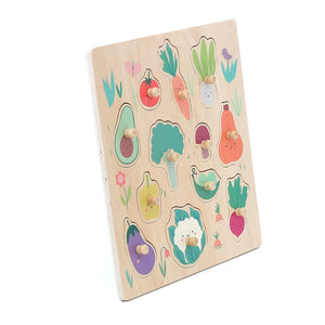 Dřevěné puzzle – Zahrádka (Zelenina)