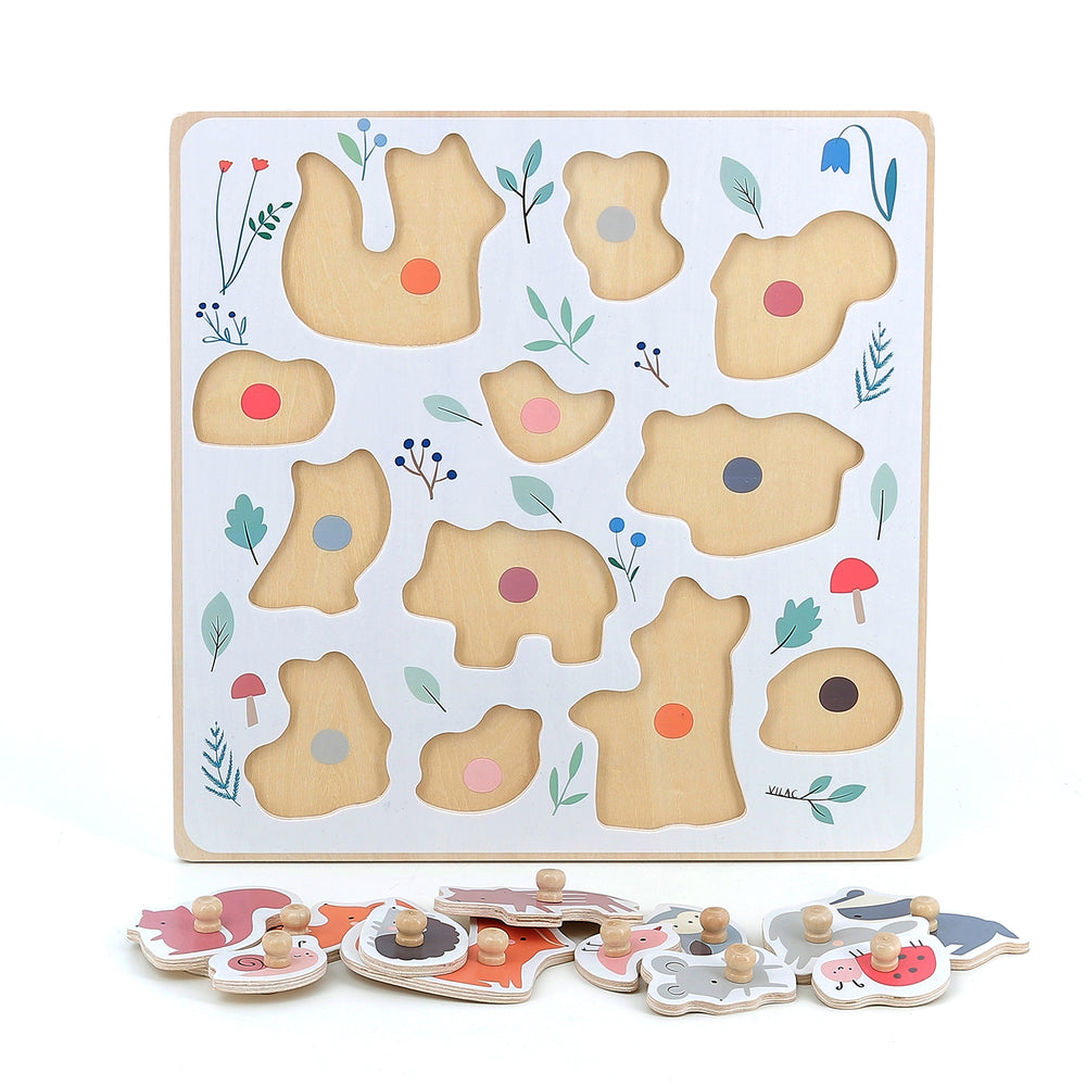 Dřevěné puzzle – Lesní zvířata
