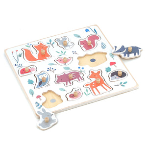 Dřevěné puzzle – Lesní zvířata