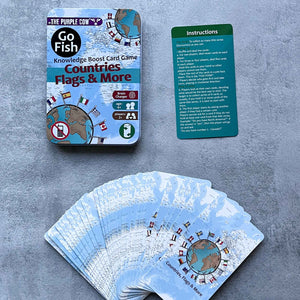 Cestovní karetní hra Kvarteto – Go Fish Země, vlajky