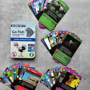 Cestovní karetní hra Kvarteto – Go Fish Zvířata