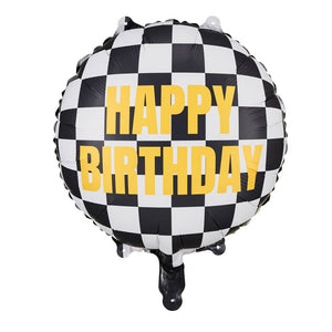 Fóliový balónek – Šachovnice Happy Birthday 45 cm
