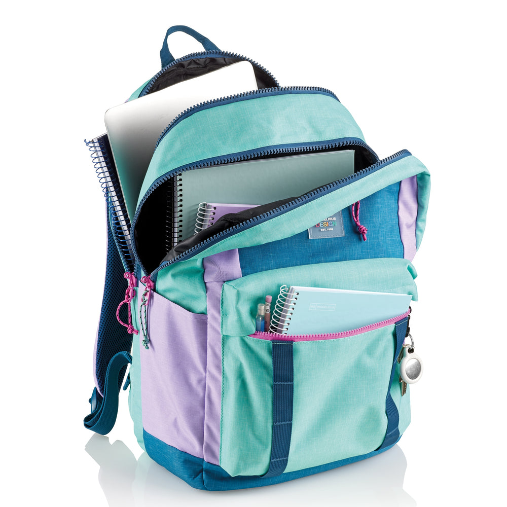 Tříkomorový školní batoh Amsterdam – Rider Purple 28 l