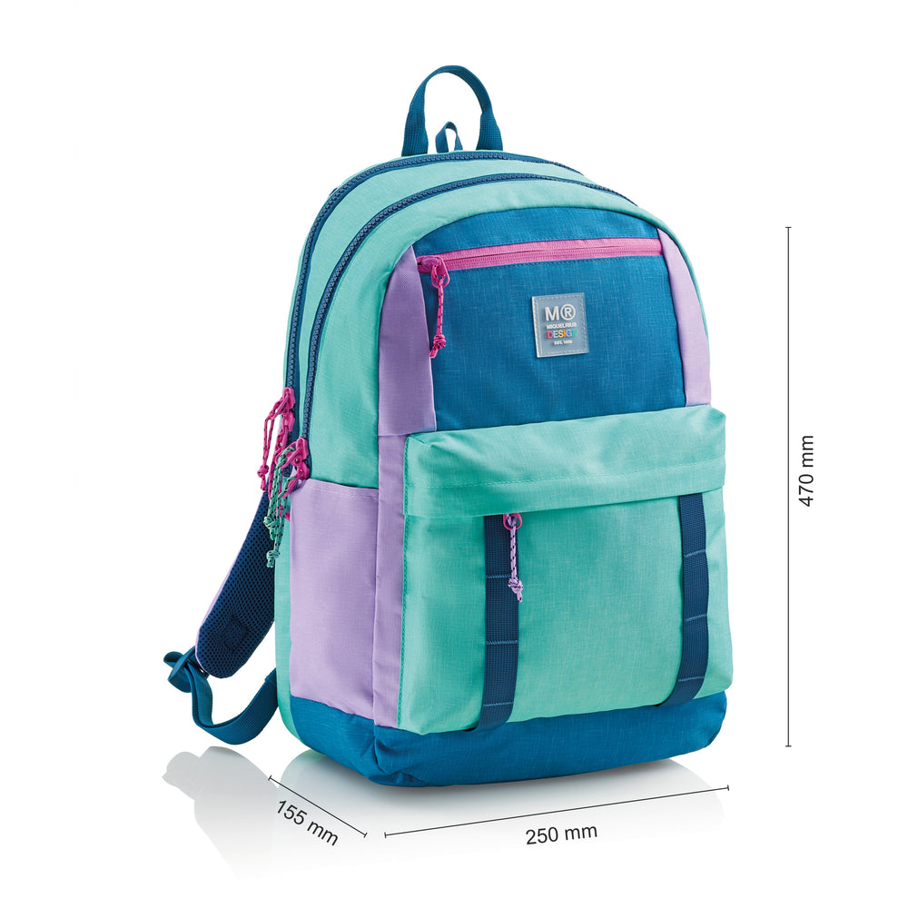 Tříkomorový školní batoh Amsterdam – Rider Purple 28 l