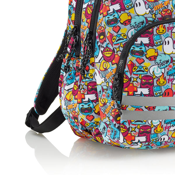 Tříkomorový školní batoh Oslo – Level up! 27 l