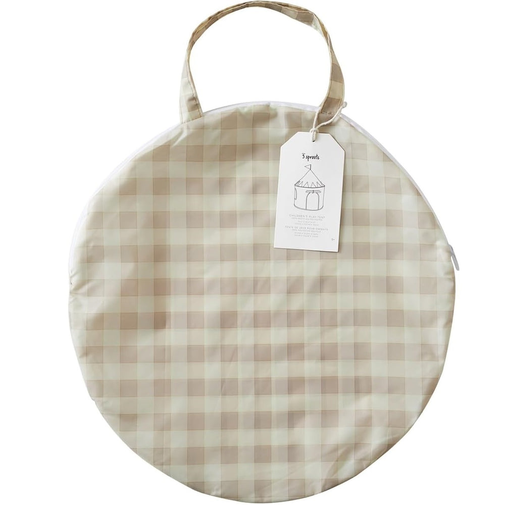 Hrací stan pro děti Recycled - Gingham Béžový
