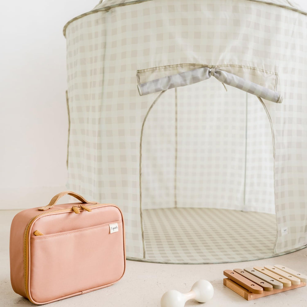 Hrací stan pro děti Recycled - Gingham Béžový