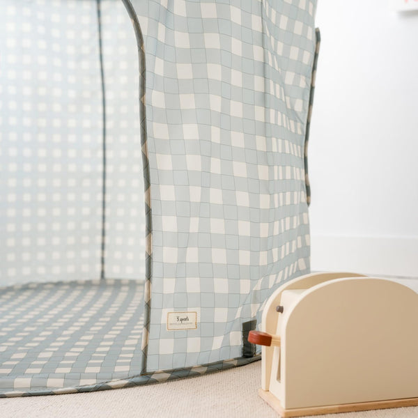 Hrací stan pro děti Recycled - Gingham Blue