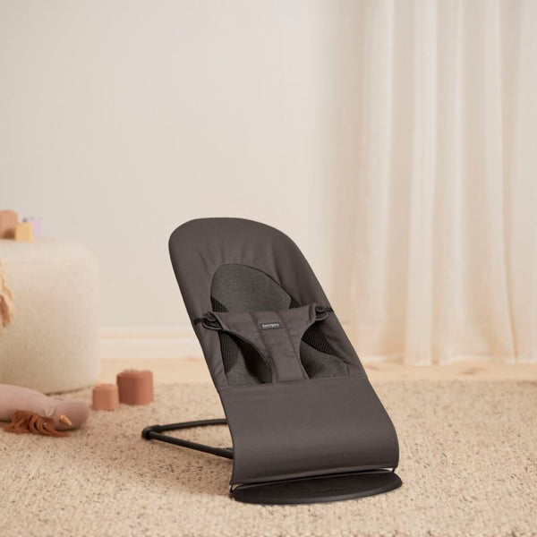 Dětské lehátko BALANCE SOFT WOVEN/JERSEY – Tmavě šedé