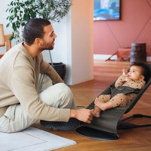 Dětské lehátko BALANCE SOFT WOVEN/JERSEY – Tmavě šedé