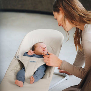 Dětské lehátko BALANCE SOFT WOVEN/JERSEY – Světle béžové