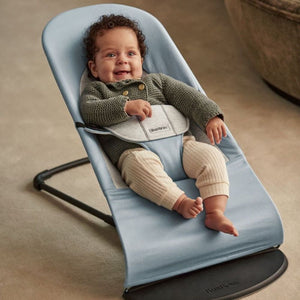 Dětské lehátko BALANCE SOFT WOVEN/JERSEY – Modré/Šedé