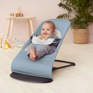 Dětské lehátko BALANCE SOFT WOVEN/JERSEY – Modré/Šedé