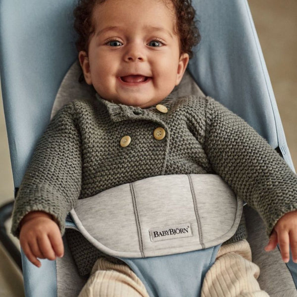 Dětské lehátko BALANCE SOFT WOVEN/JERSEY – Modré/Šedé