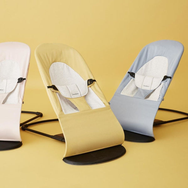 Dětské lehátko BALANCE SOFT WOVEN/JERSEY – Modré/Šedé