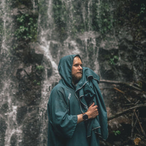 Osuška, pončo s kapucí – Teal