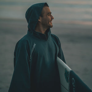Osuška, pončo s kapucí – Teal