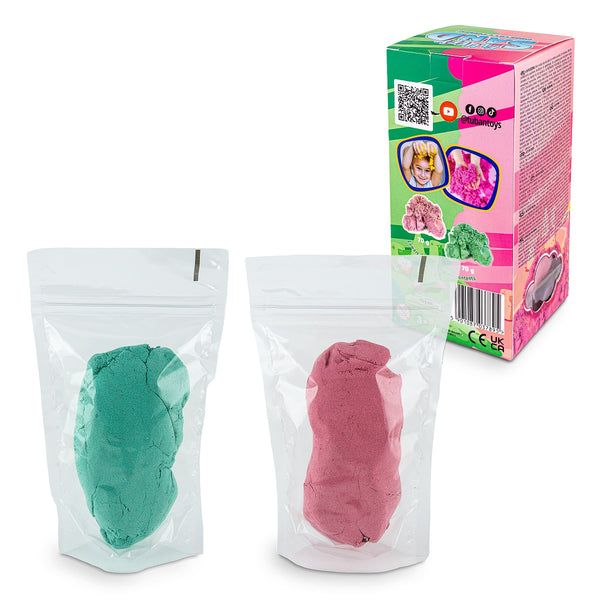 Sada Fluffy Sand – Nadýchaný písek růžový a zelený