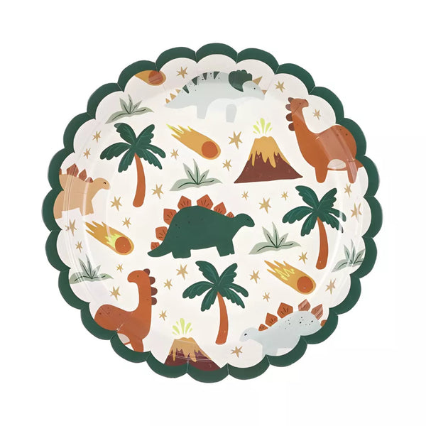 Papírové talíře 18 cm – Dinosauři, 6 kusů