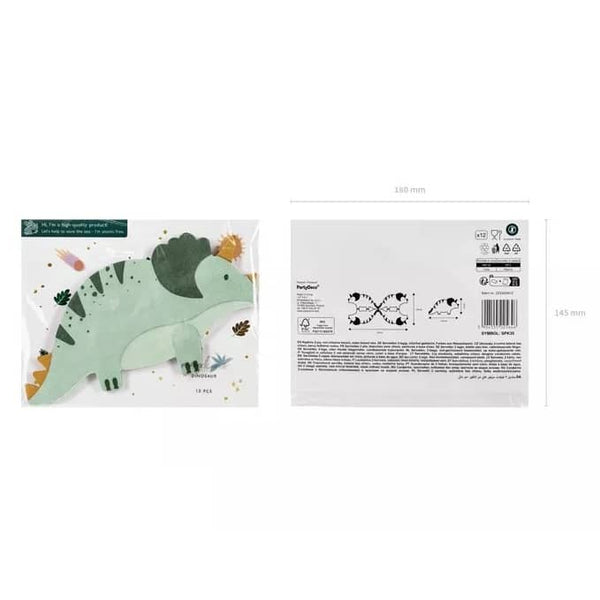 Papírové ubrousky – Triceratops, 12 kusů