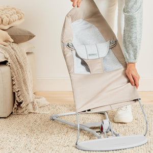 Dětské lehátko BALANCE SOFT WOVEN/JERSEY – Béžové/Šedé