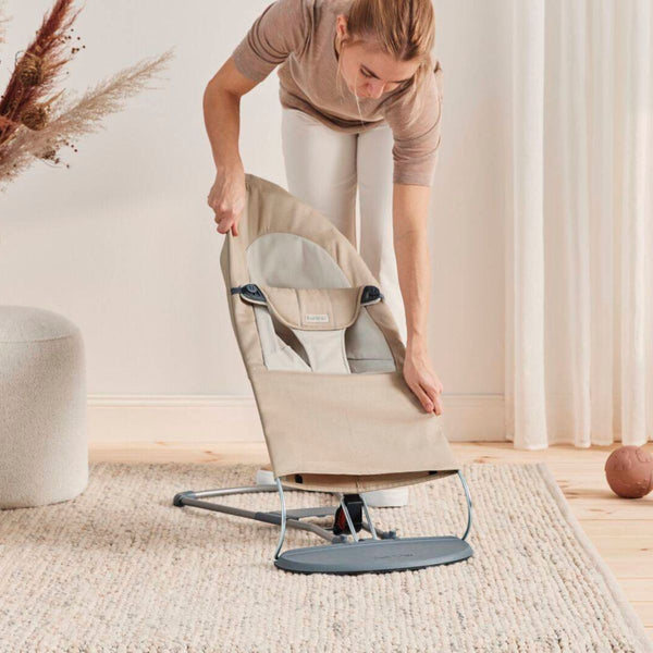 Dětské lehátko BALANCE SOFT WOVEN – Khaki/Béžová
