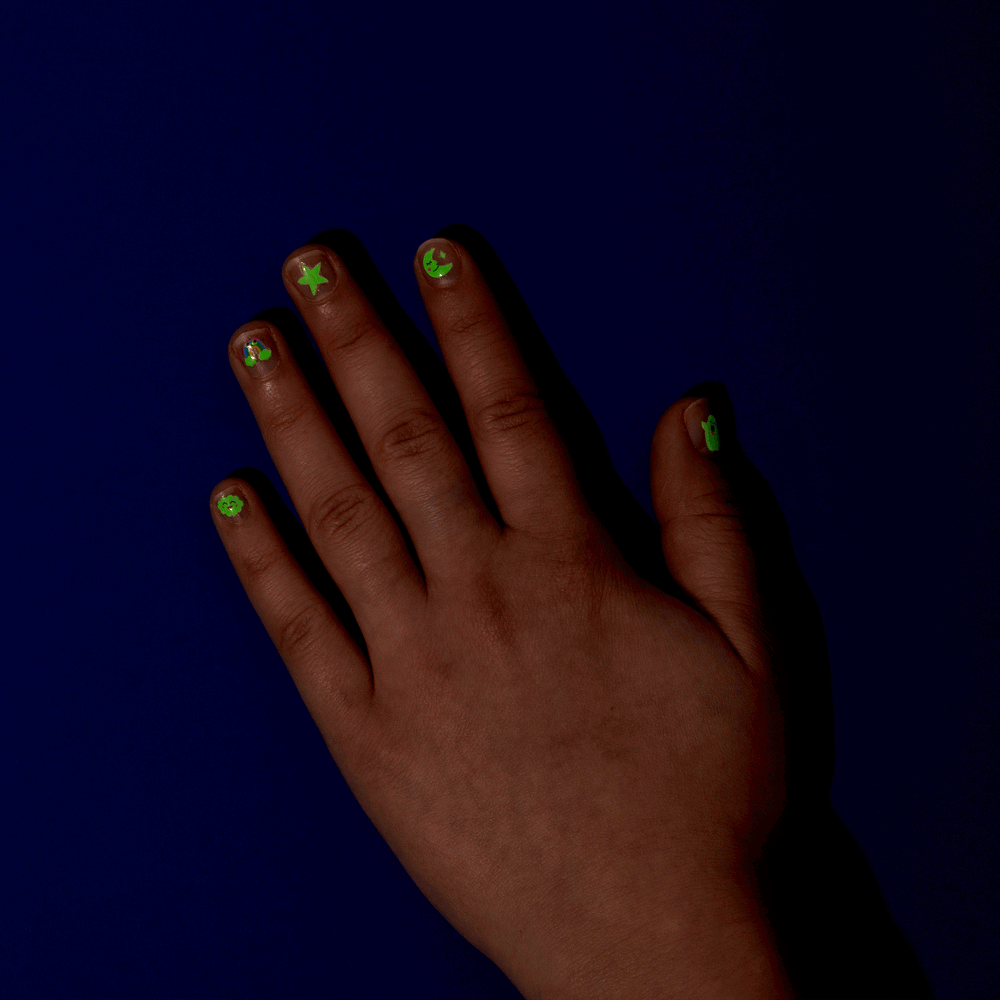 Nagelsticker – Glow Party 200 Stück - Tublu.de