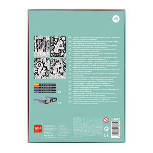 Kunstset mit Brille – 3D-Ausmalen - Tublu.de