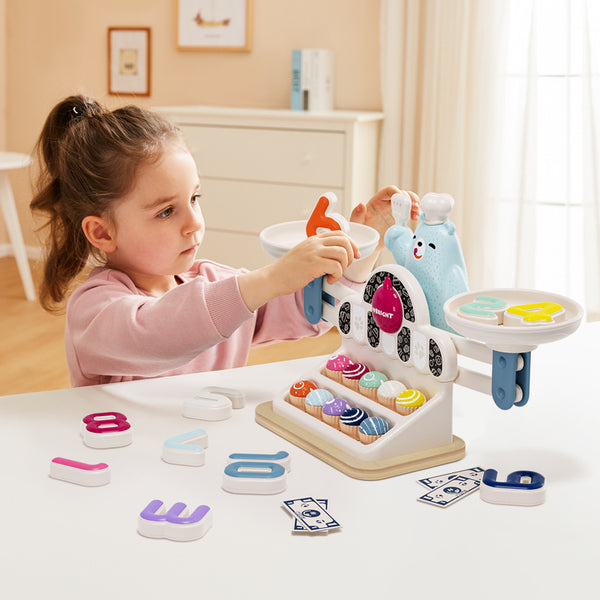 Montessori-Lernspielzeug mit Waage Hungriger Bär - Tublu.de