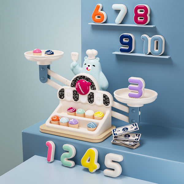 Montessori-Lernspielzeug mit Waage Hungriger Bär - Tublu.de