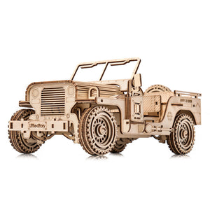 Dřevěné puzzle 3D model – Vojenské vozidlo Jeep