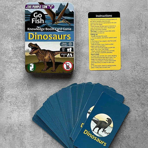 Cestovní karetní hra Kvarteto – Go Fish Dinosauři