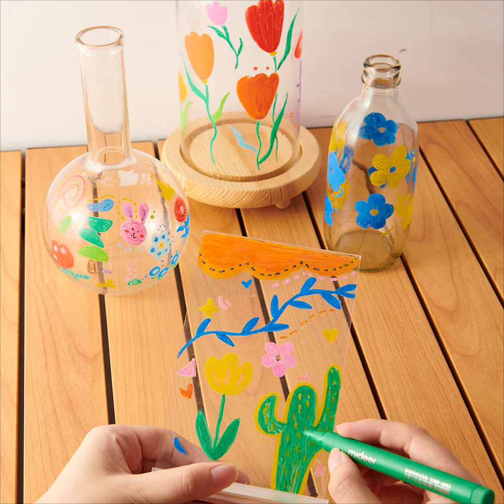 Acrylmarker mit sehr weicher Spitze – 12 Farben - Tublu.de