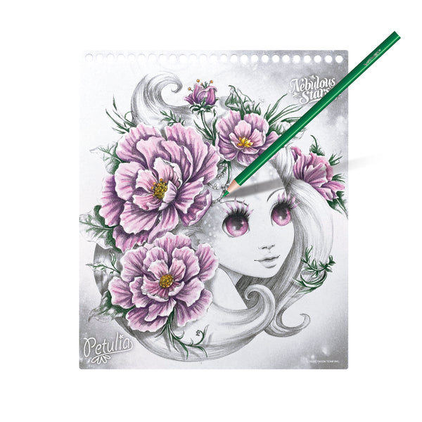 Akvarelové omalovánky s perem a štětcem – Estrelia, velikost M