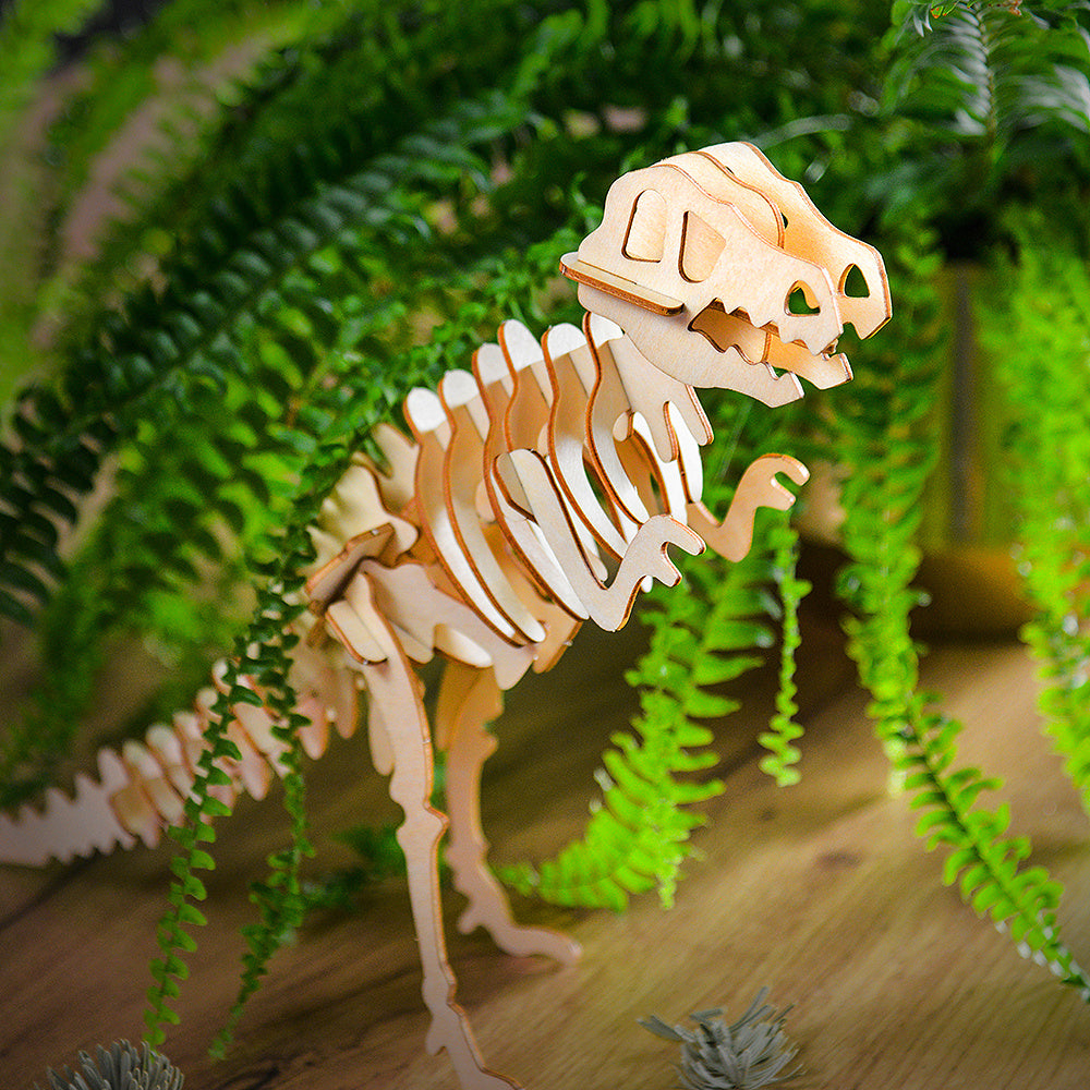 Dřevěné puzzle 3D model – T-Rex