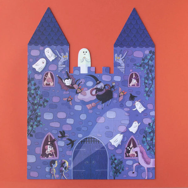 Doppelseitiges Puzzle, leuchtet im Dunkeln – Das verzauberte Schloss, 100 Teile - Tublu.de