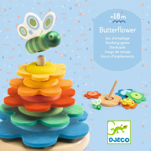 Holzpuzzle mit Filzelementen – Schmetterling - Tublu.de