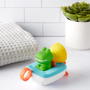 Hračka do vany Pull&Go Zoo – Krokodýl v loďce