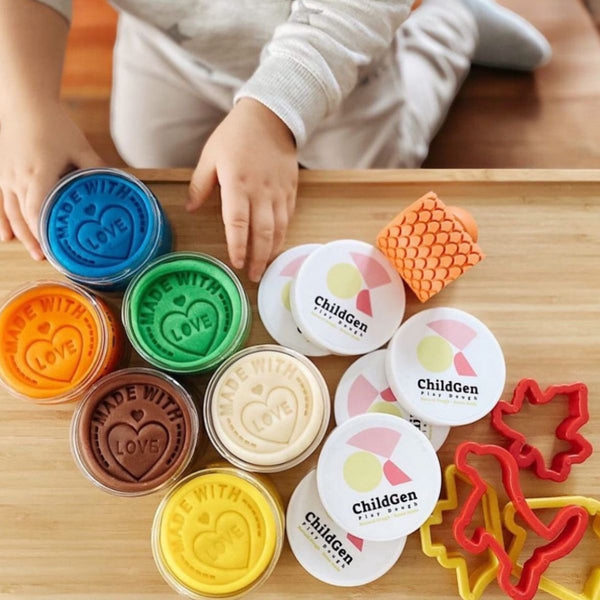 Natürliche Knete in Gläsern – Set mit 6 Farben - Tublu.de