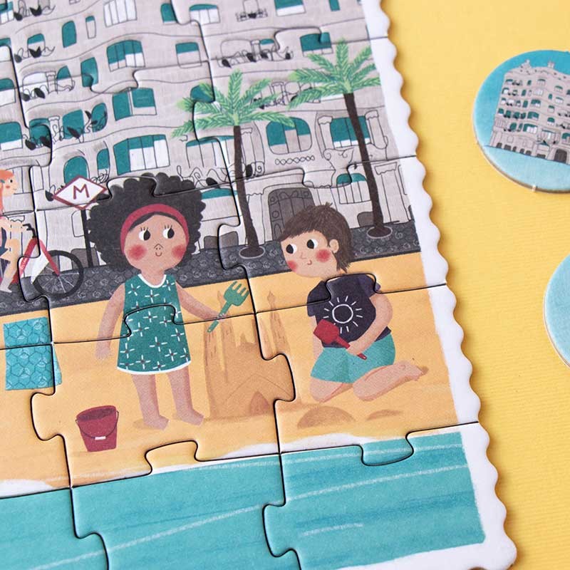 Puzzle mit Beobachtungsspiel – Barcelona 50 Teile - Tublu.de