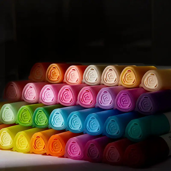 Transparente Marker mit doppelter Spitze – 36 Farben - Tublu.de