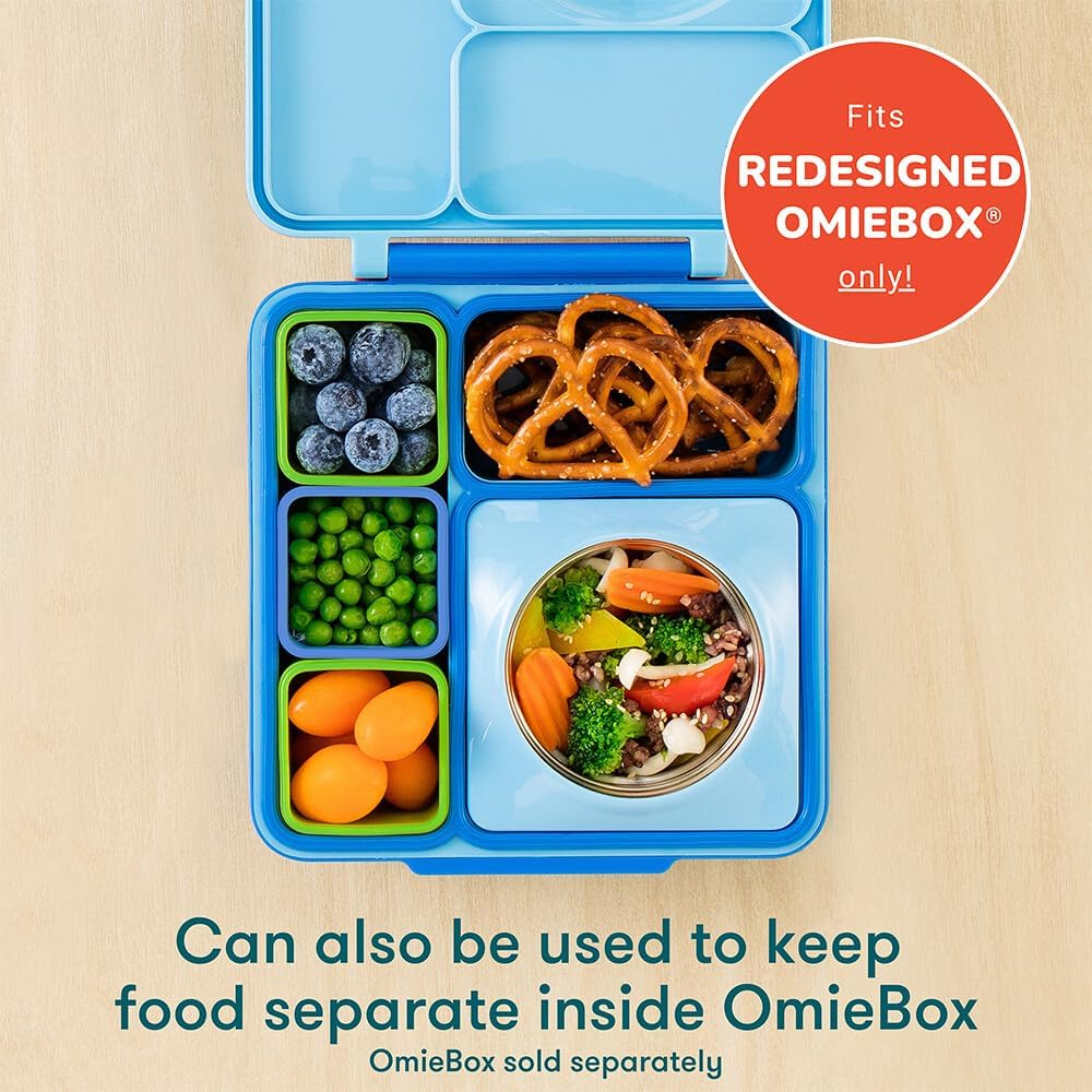 Dvě vzduchotěsné nádoby pro lunchbox OmieDip – Blue Green
