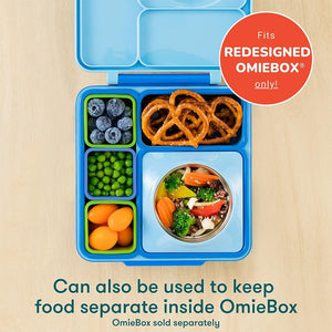 Dvě vzduchotěsné nádoby pro lunchbox OmieDip – Blue Green