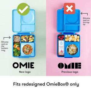 Dvě vzduchotěsné nádoby pro lunchbox OmieDip – Blue Green