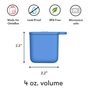Dvě vzduchotěsné nádoby pro lunchbox OmieDip – Blue Green