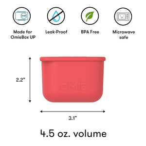 Dvě vzduchotěsné nádoby pro lunchbox OmieBox UP Dip – Pink Teal